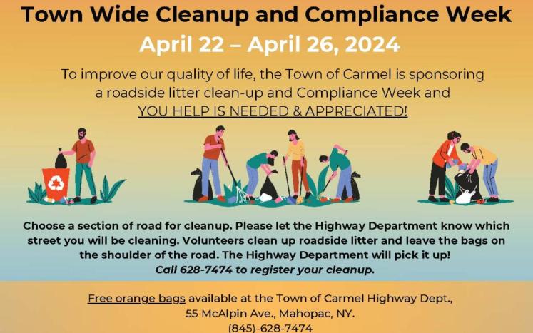 TOWN WIDE CLEANUP & COMPLIANCE WEEK - 4/22/24 to 4/26/24